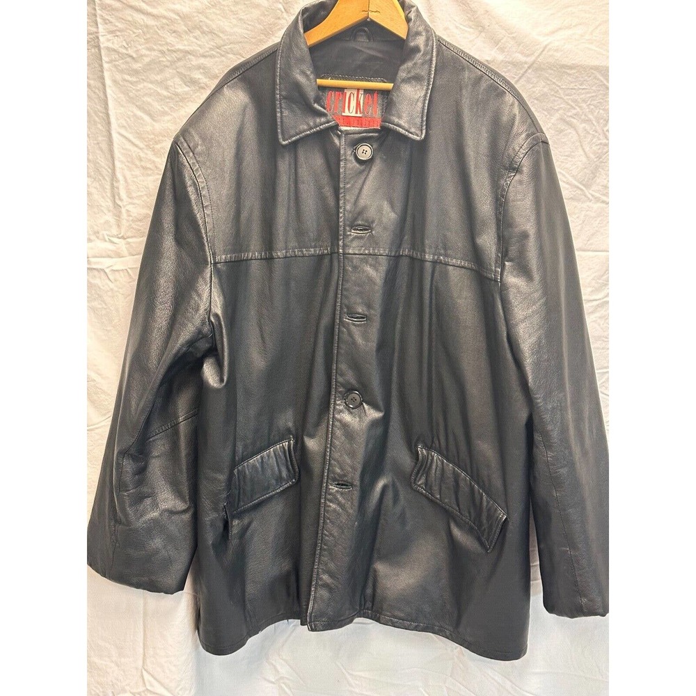 Cricket Men's Leather Jacket London England XXL